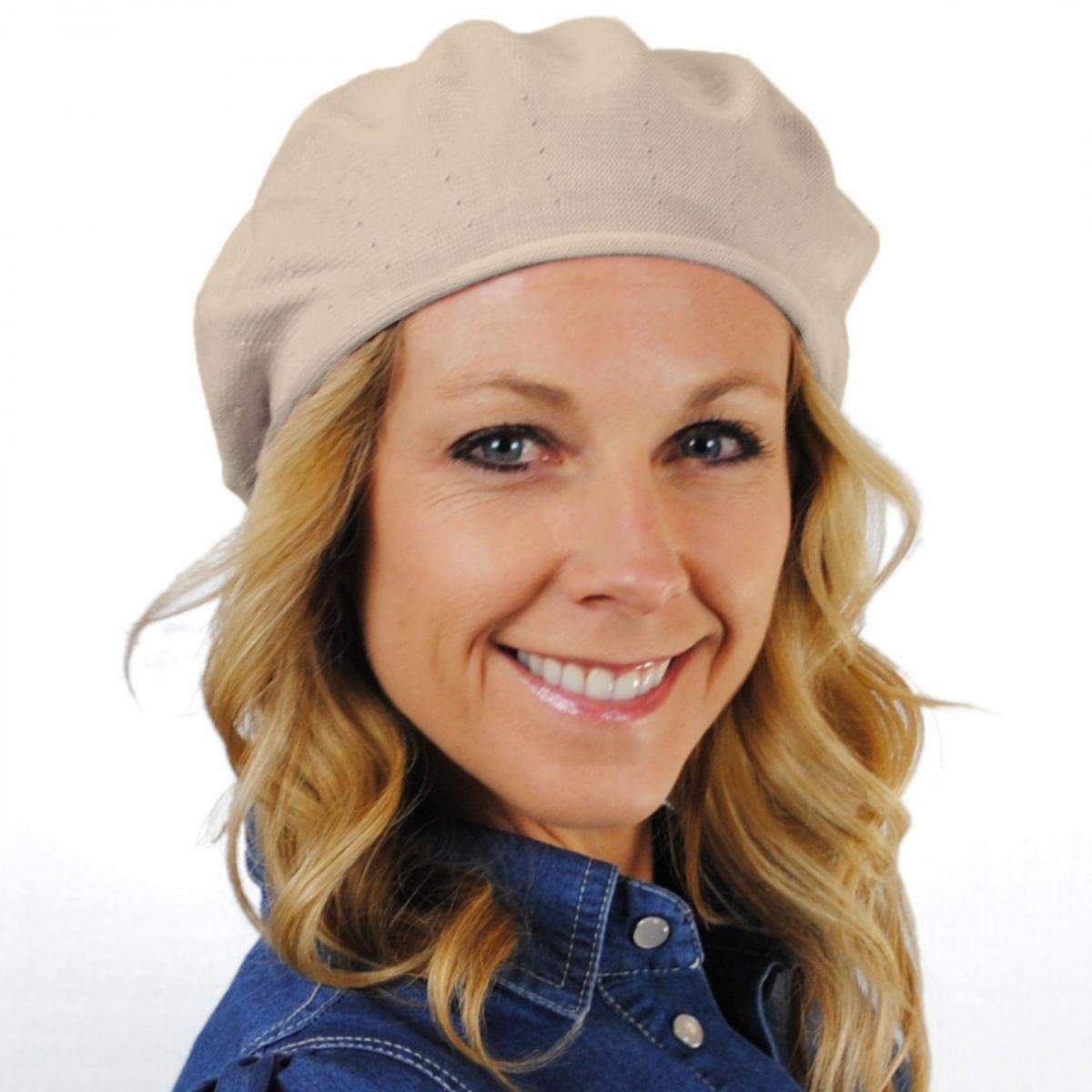 sur la tete | Cotton Beret - 10.5 inch Diameter | 151100 | lsfone | SANDSTONE