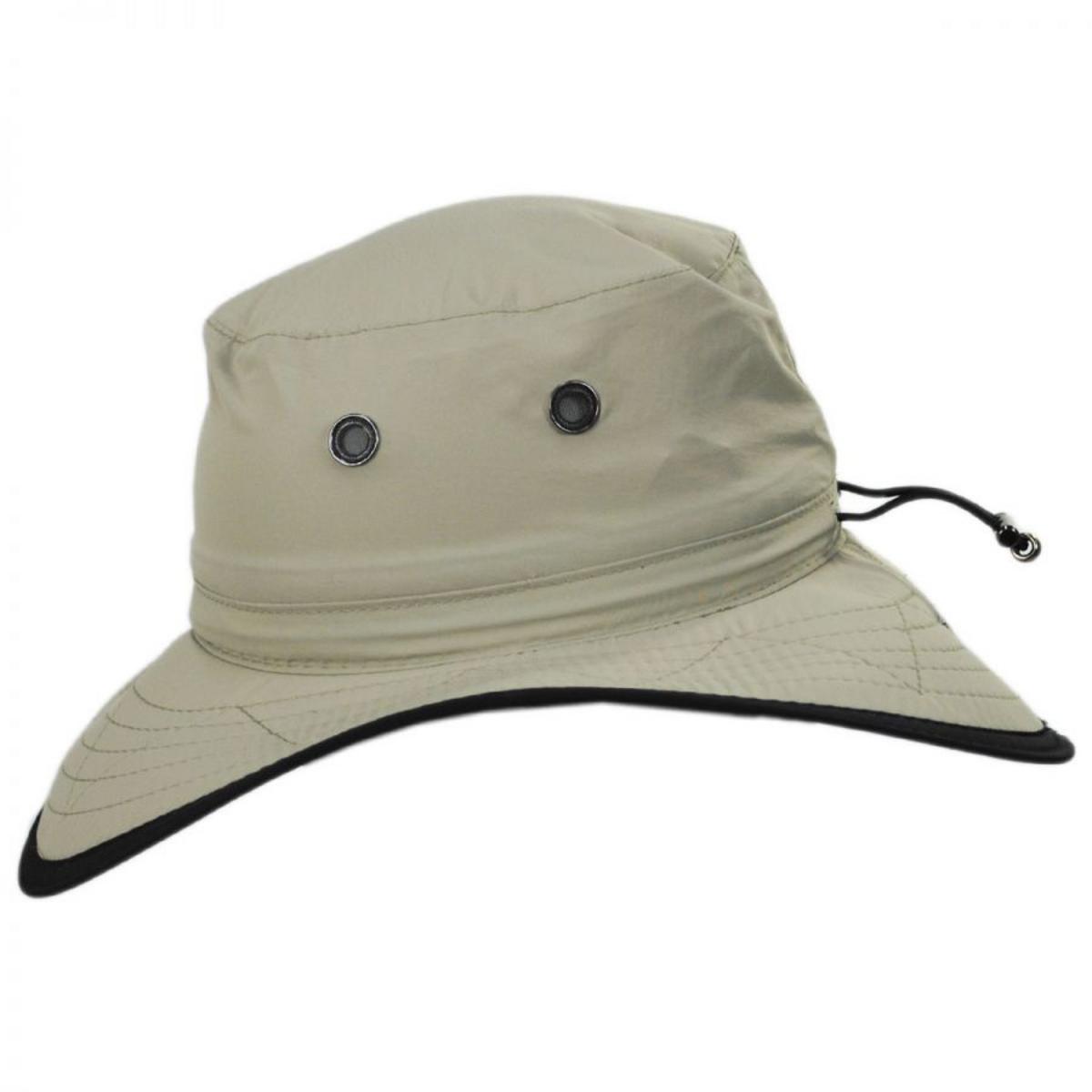 Dorfman Pacific | Jetty Supplex Booney Hat | 400230 | profile | KHAKI