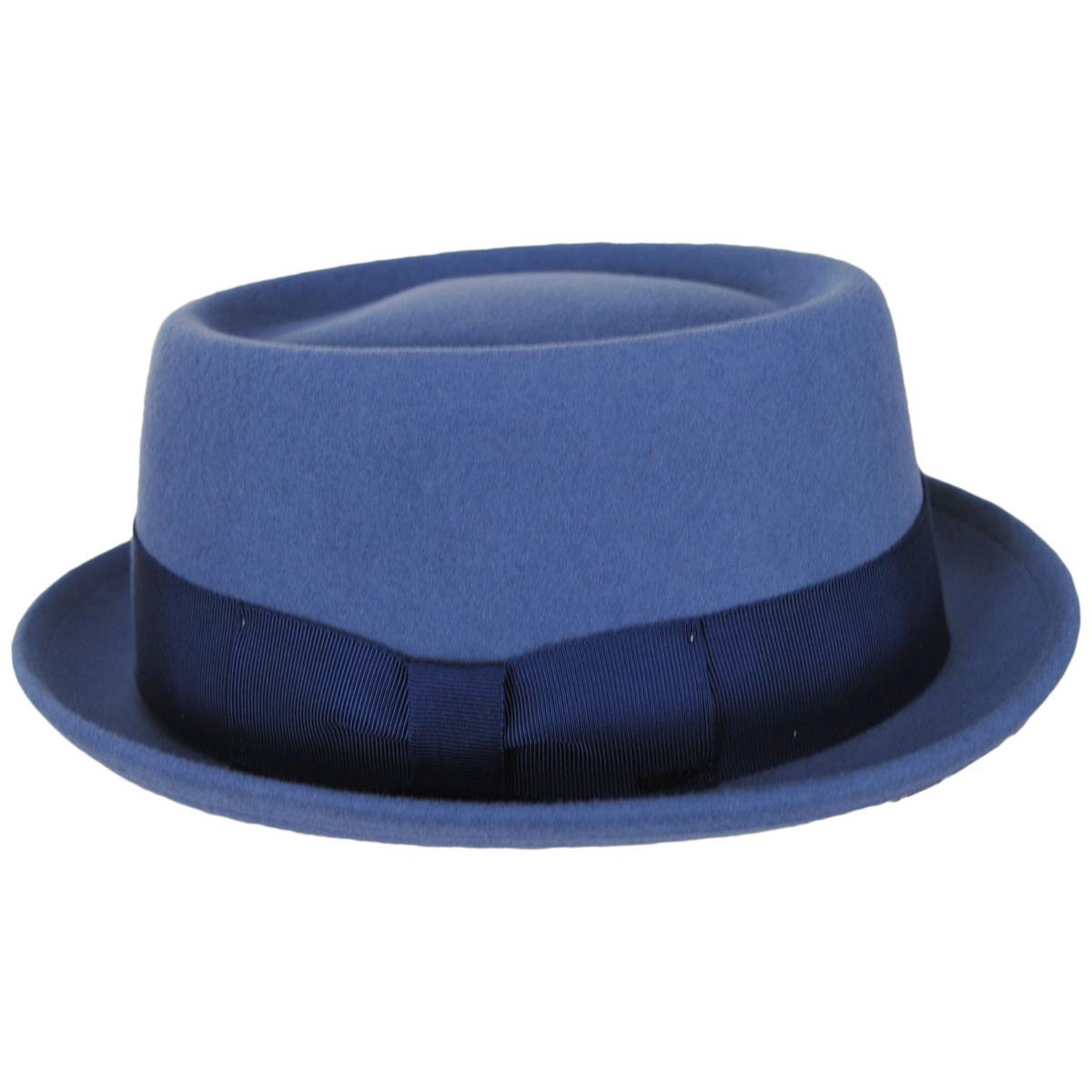 Bailey 1922 | Darron Wool LiteFelt Pork Pie Hat - Caramel & Elemental Blue | 130000FW24 | profile | ELEMENTAL BLUE