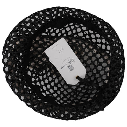 Trellis Mesh Toyo Straw Pillbox Hat