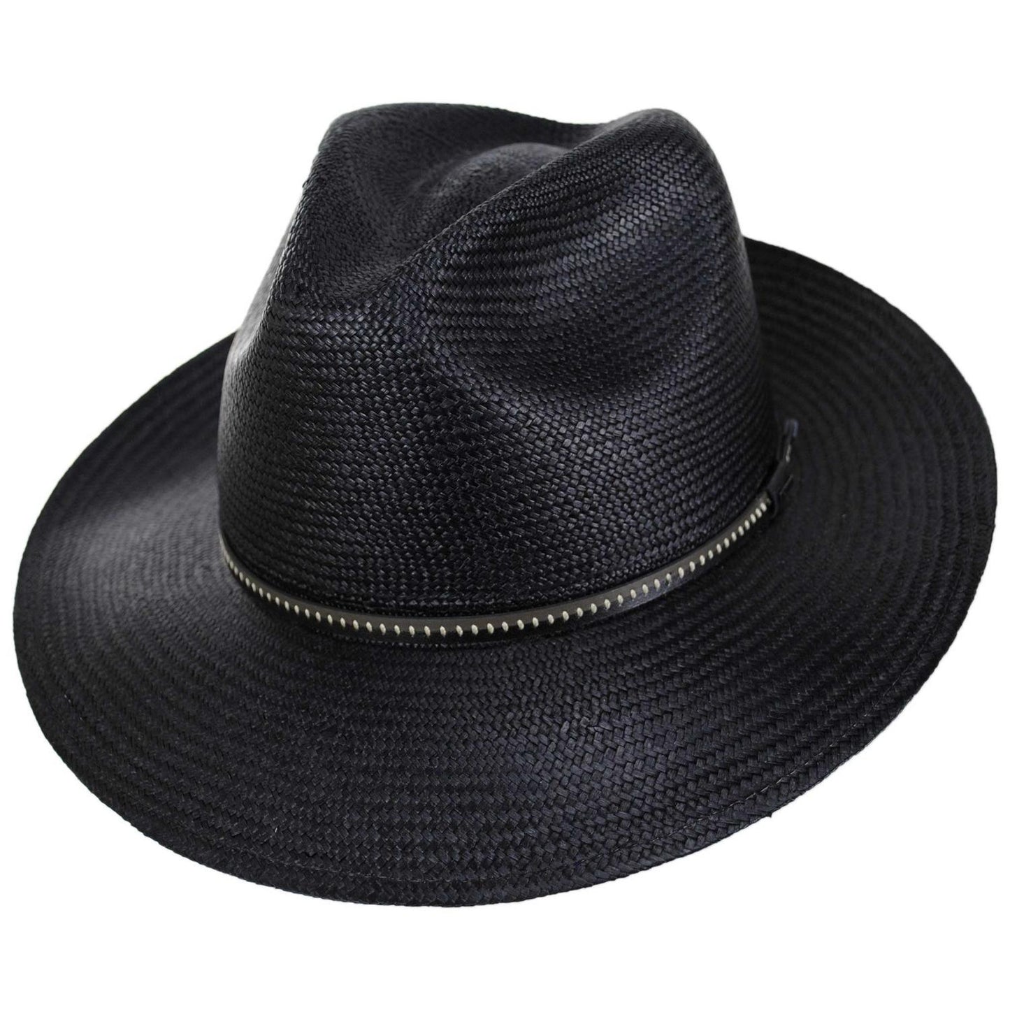 Bailey 1922 | Langdon Panama Straw Fedora Hat | 127934 | lead | BLACK