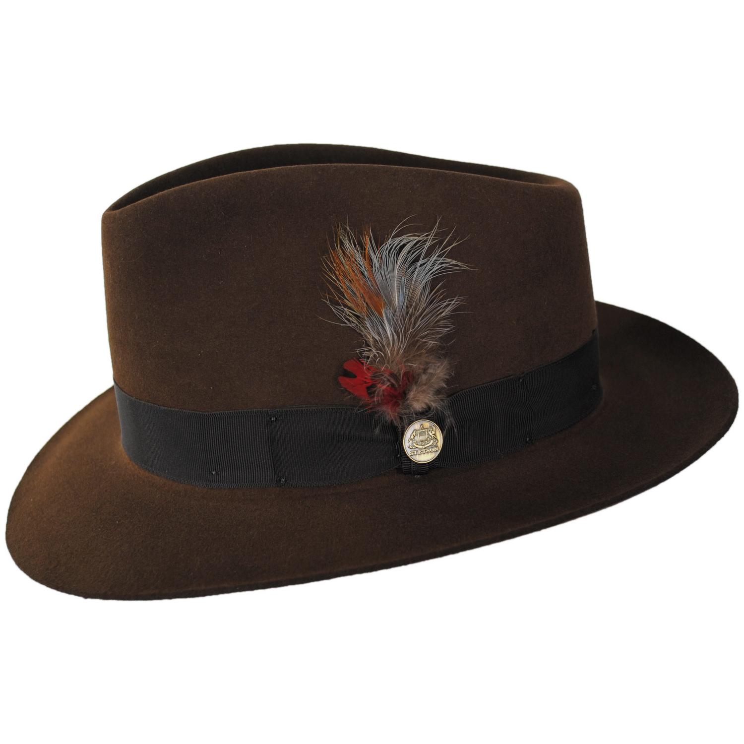 Stetson | Chatham Fur Felt Fedora Hat | 130610 | profile | MINK