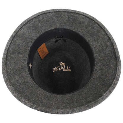 Bigalli | Andes Alpaca and Wool Felt Safari Fedora Hat | 131440 | under | GREY MELANGE