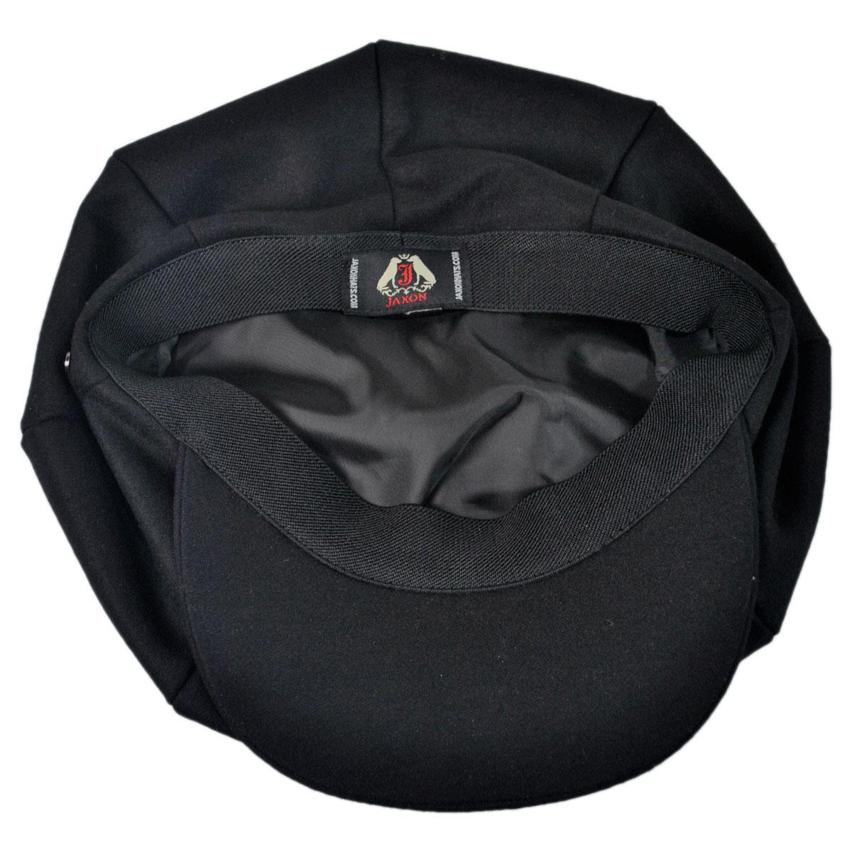 Jaxon Hats | Wool Blend Solid Big Apple Cap | 167735 | under | BLACK
