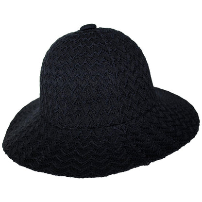 Kangol | Tropic Zig Wide Brim Casual Bucket Hat | 185839 | profile | BLACK