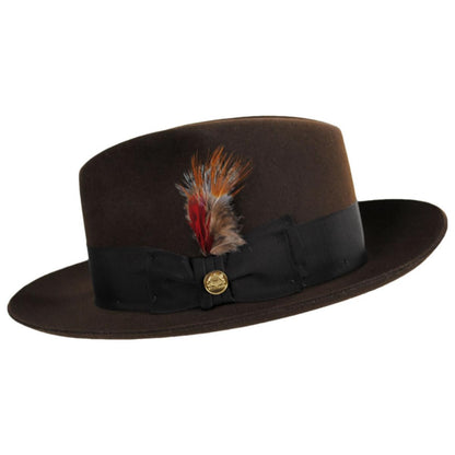 Stetson | Temple Fur Felt Fedora Hat | 130608 | profile | MINK