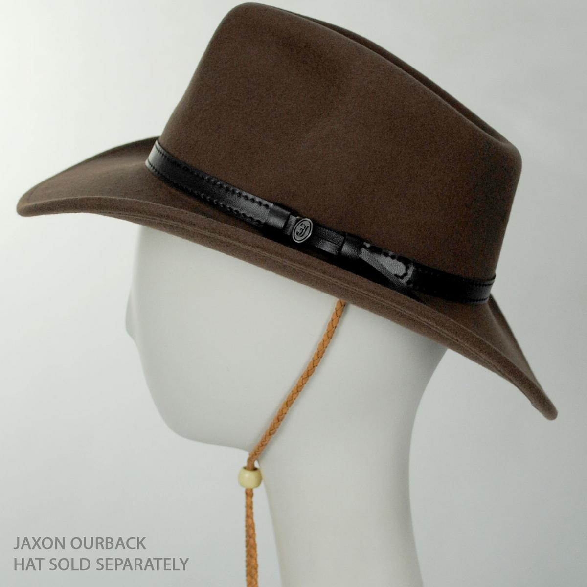 Village Hat Shop | Leather Braid Chin Cord/Strap | 602330 | profile | TAN