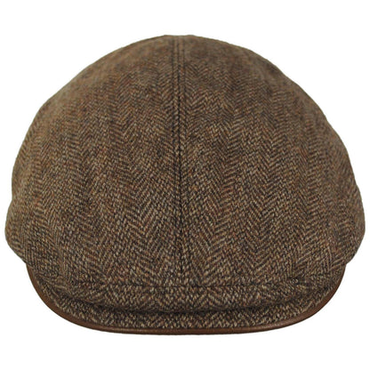 Scala | Dillon Wool Blend Herringbone Ivy Cap | 160164 | front | BROWN