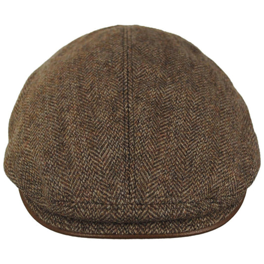 Scala | Dillon Wool Blend Herringbone Ivy Cap | 160164 | front | BROWN