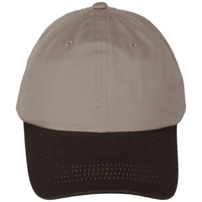 Dorfman Pacific | Weathered Cotton Bill Baseball Cap | 200191 | front | KHAKI