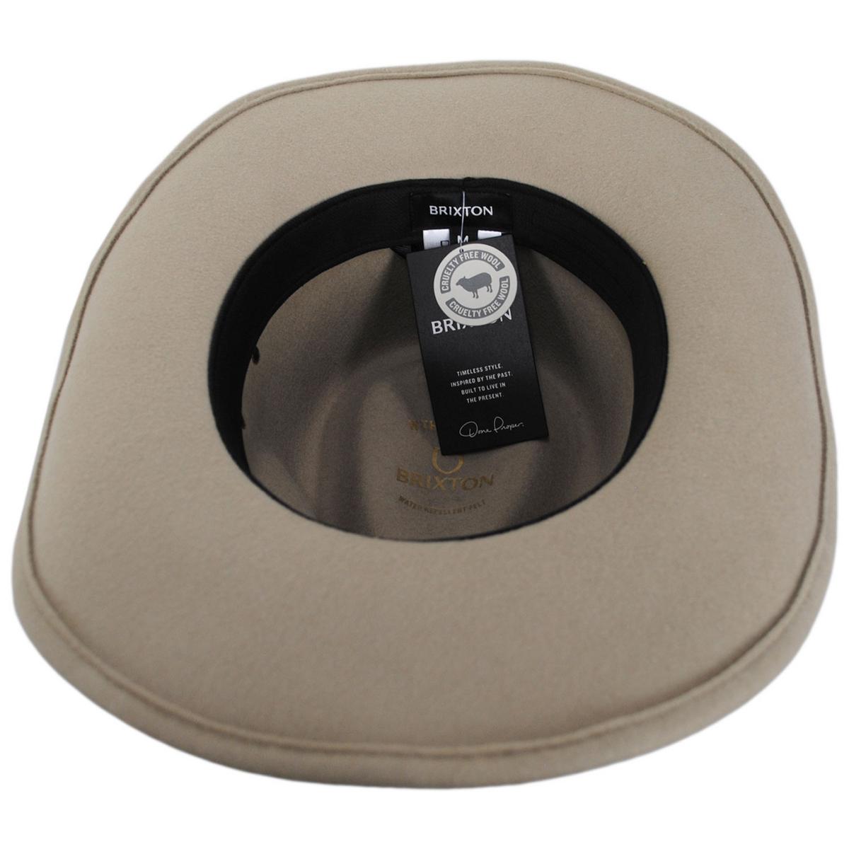 BRIXTON HATS | Scottsdale Weather Guard Wool Felt Western Hat | 135662 | under | SAND