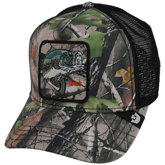 Goorin Bros | Bass Real Tree Camo Mesh Trucker Snapback Baseball Cap | 200737 | lead | CAMOUFLAGE