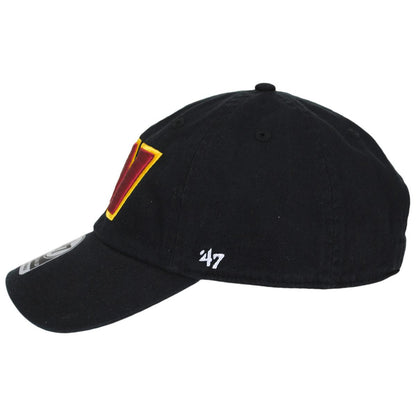 47 Brand | Washington Commanders NFL Clean Up Strapback Baseball Cap Dad Hat | 203560 | profile | BLACK