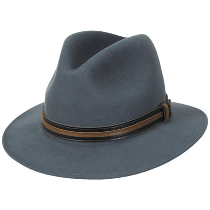 Bailey 1922 | Brandt Lanolux Wool Felt Fedora Hat - Bluestone | 130061BS | lead | BLUESTONE