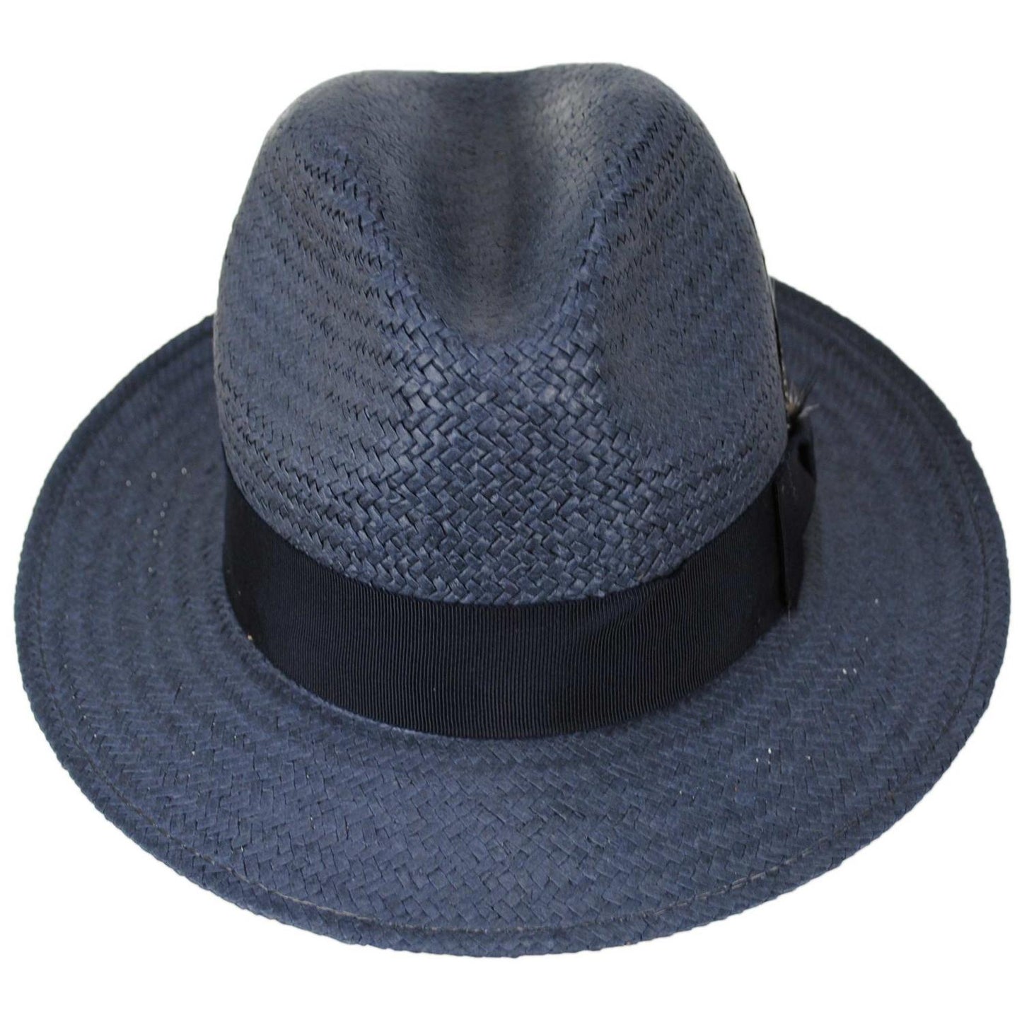 Bailey 1922 | Blixen Sun Raindura Straw Fedora Hat | 127936 | front | NAVY