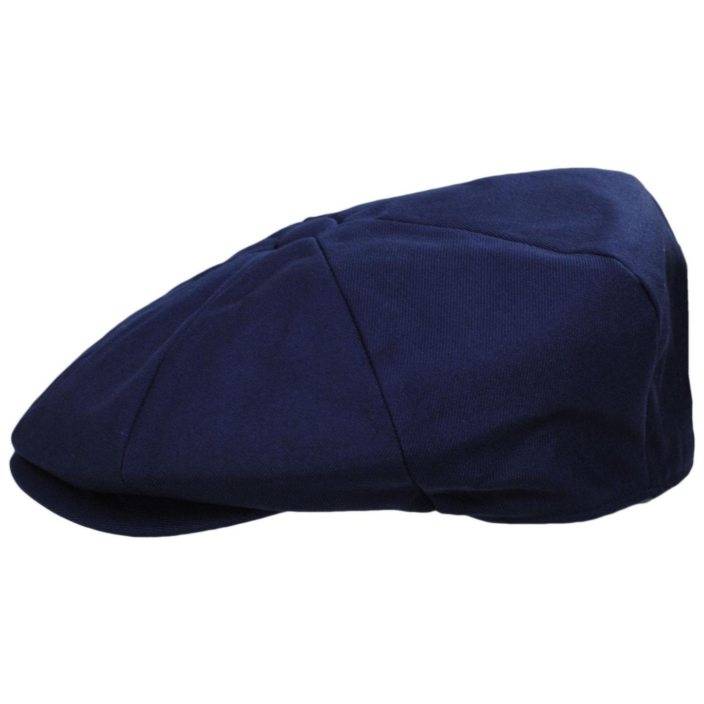 Baskerville Hat Company | Cheltenham Wool Twill Newsboy Cap | 167667 | profile | NAVY BLUE