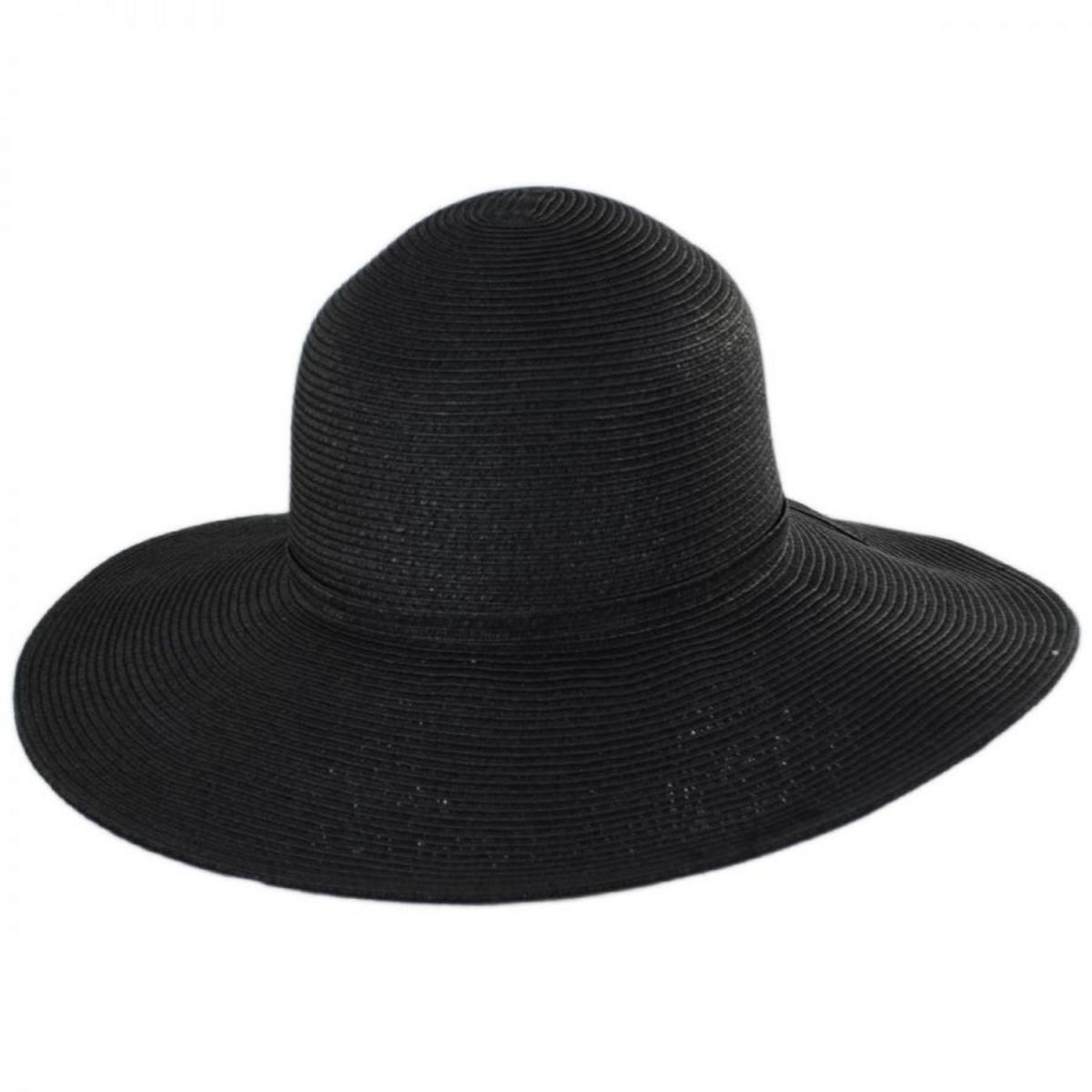sur la tete | Brighton Toyo Straw Sun Hat | 104203 | lead | BLACK