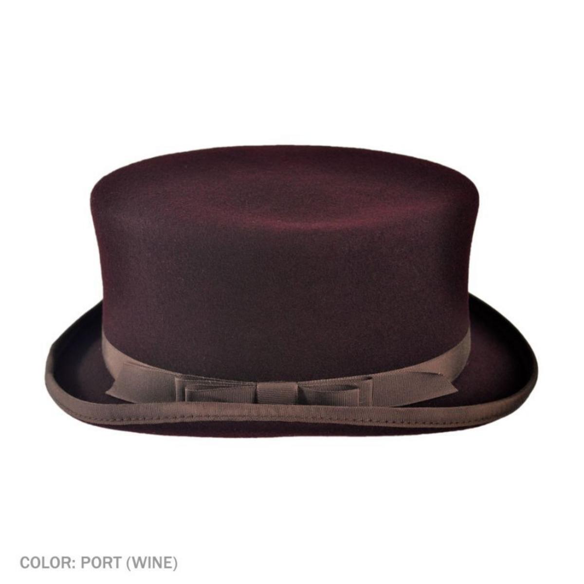 Bollman Hat Company | Heritage Collection 1880s Equestrian Wool Felt Top Hat | 123285 | profile | PORT