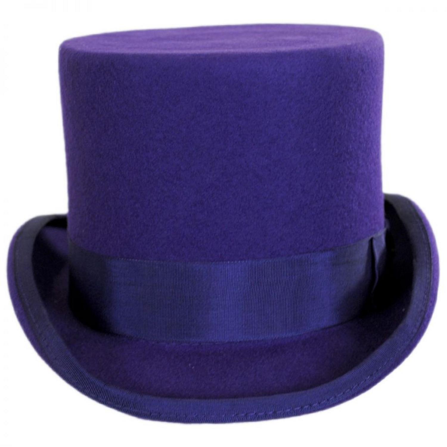 Scala | Wool Felt Top Hat | 190123 | front | PURPLE