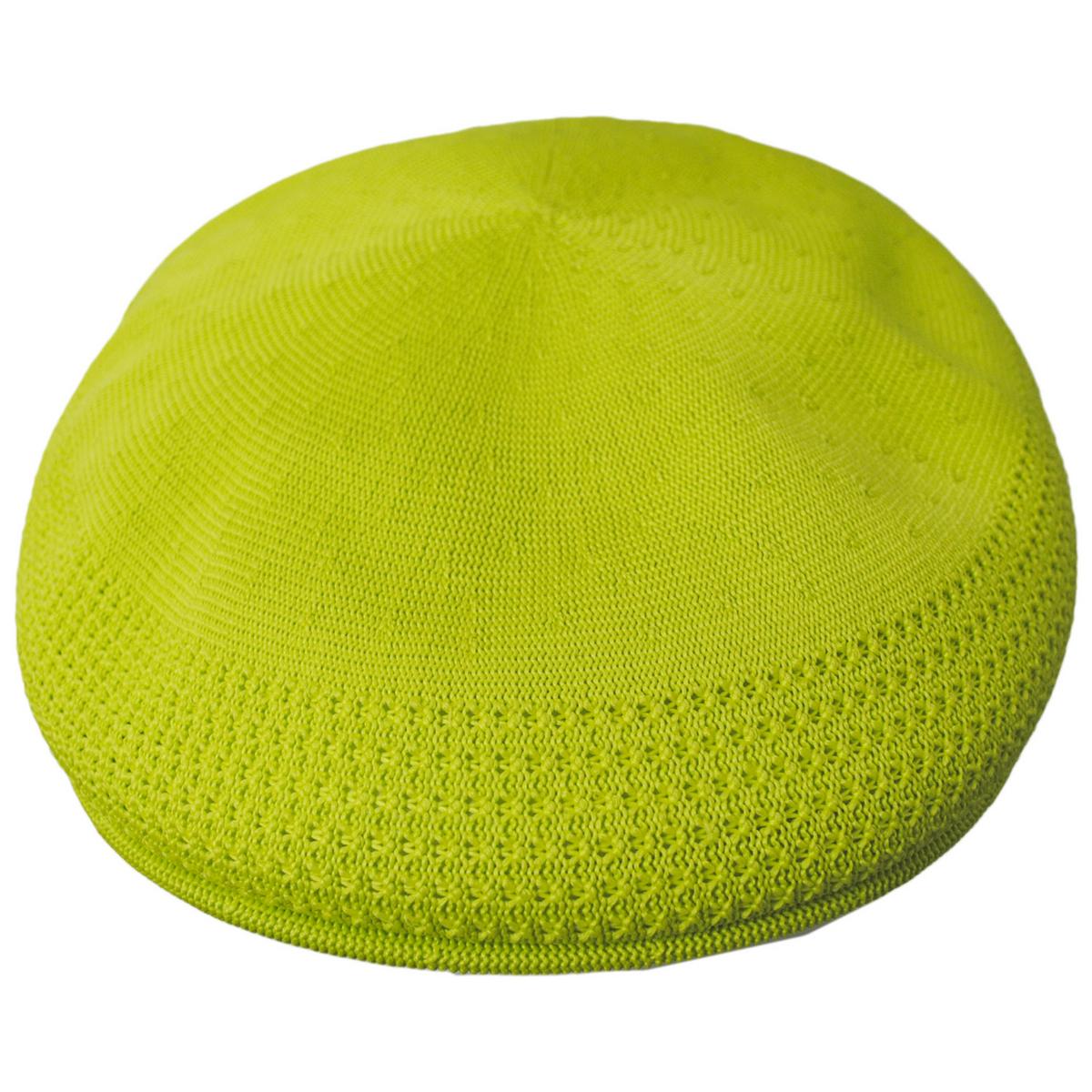 Kangol | Tropic Ventair 504 Ivy Cap - Sulphur & Cranberry | 160803SC | front | SULPHUR