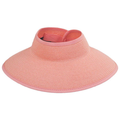 San Diego Hat Company | Roll Up Toyo Straw Visor | 197300 | lead | CORAL