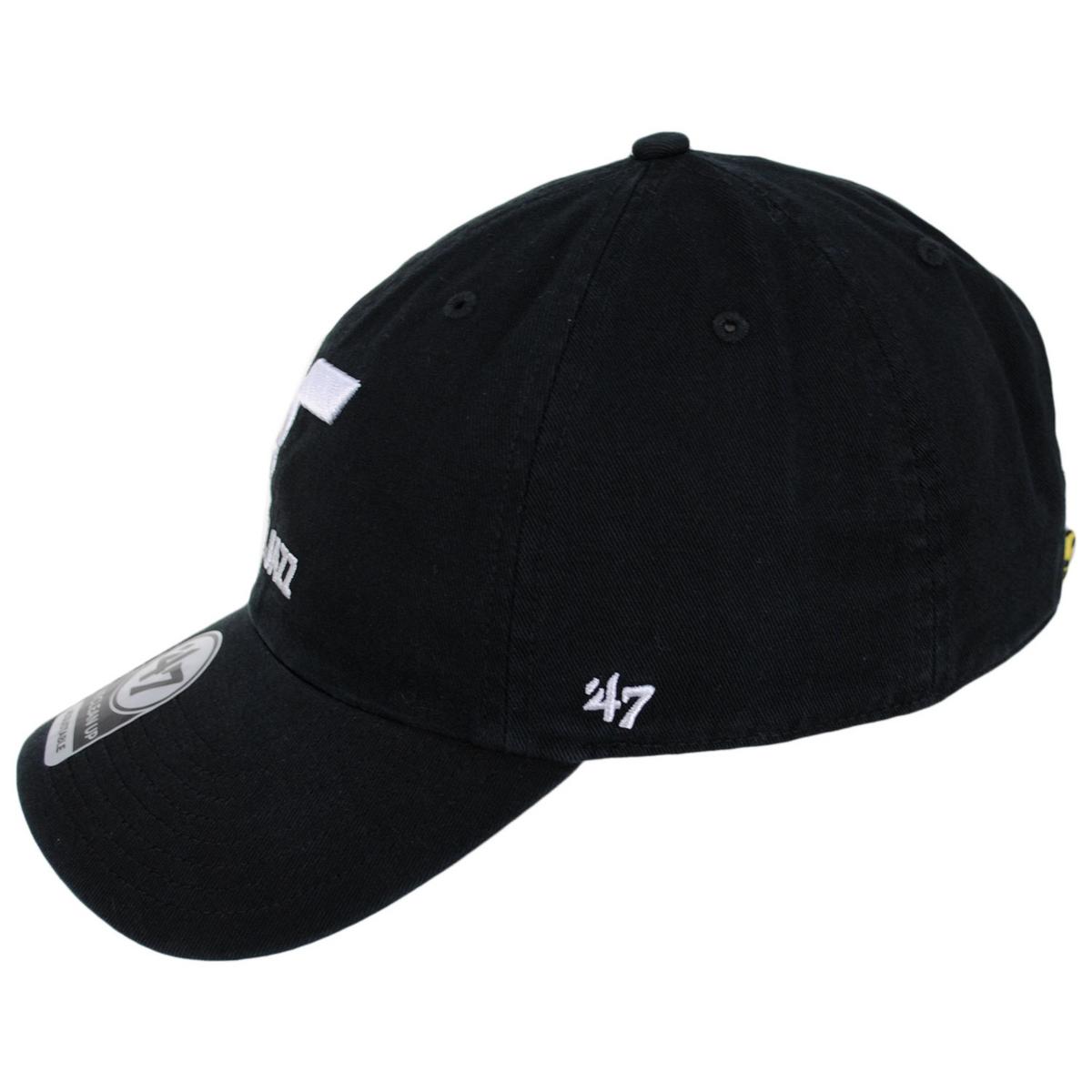 47 Brand | Utah Jazz NBA Clean Up Strapback Baseball Cap Dad Hat | 204140 | profile | BLACK/WHITE