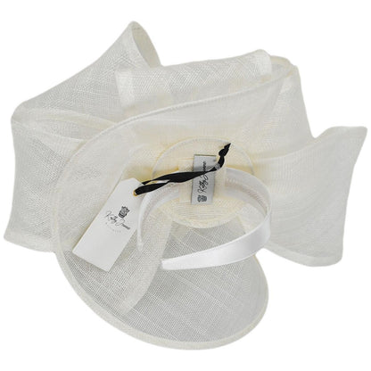 Kathy Jeanne | Abanico Sinamay Straw Fascinator Hat | 122426 | under | IVORY