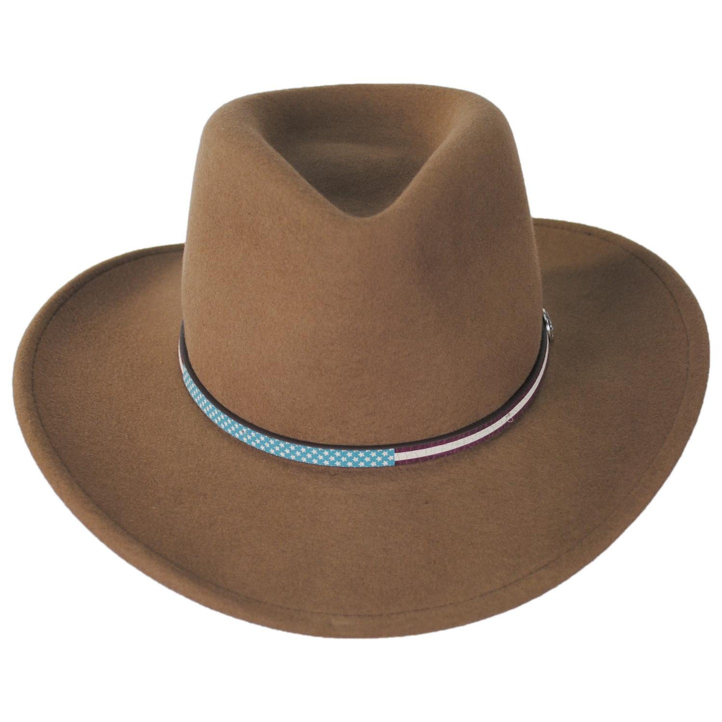 Stetson | USA 250th Bozeman Crushable Wool Felt Outback Hat | 130660 | front | DRIFTWOOD