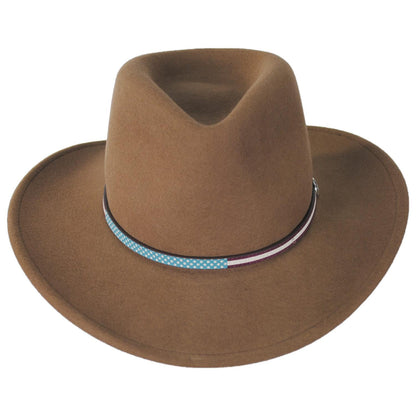 Stetson | USA 250th Bozeman Crushable Wool Felt Outback Hat | 130660 | front | DRIFTWOOD