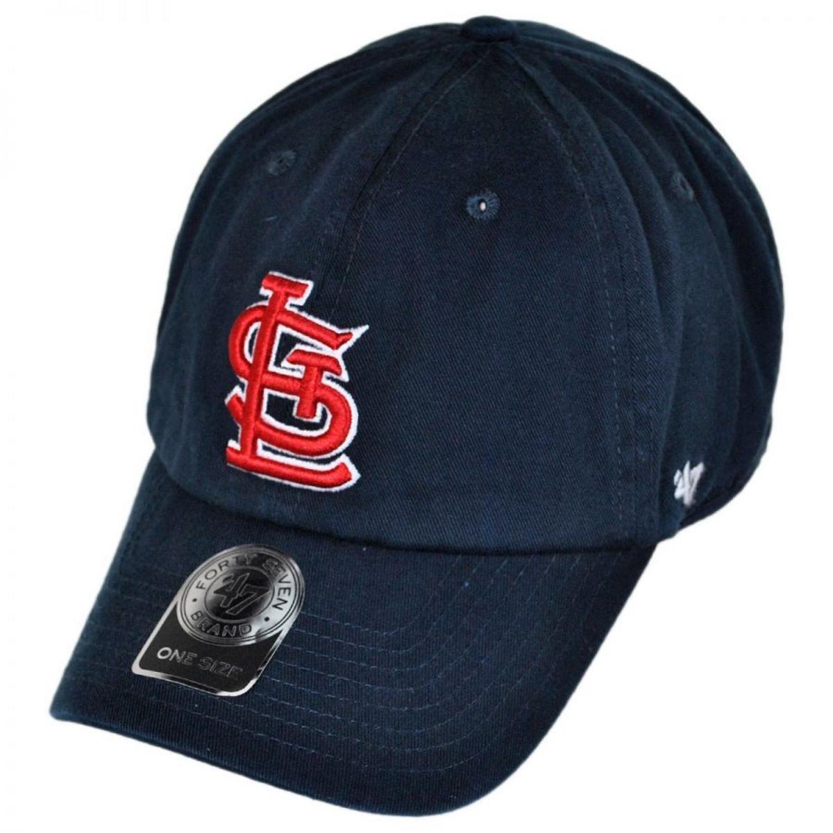 47 Brand | St Louis Cardinals MLB Clean Up Strapback Baseball Cap Dad Hat | 203133 | lead | NAVY
