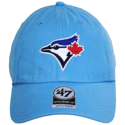 47 Brand | Toronto Blue Jays MLB Clean Up Strapback Baseball Cap Dad Hat | 203451 | front | COLUMBIA