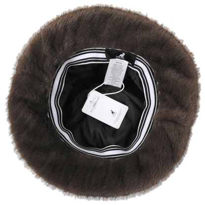 Kangol | Striped Faux Fur Casual Hat - Brown Debossed Stripe | 185835BD | under | BROWN DEBOSSED STRIPE