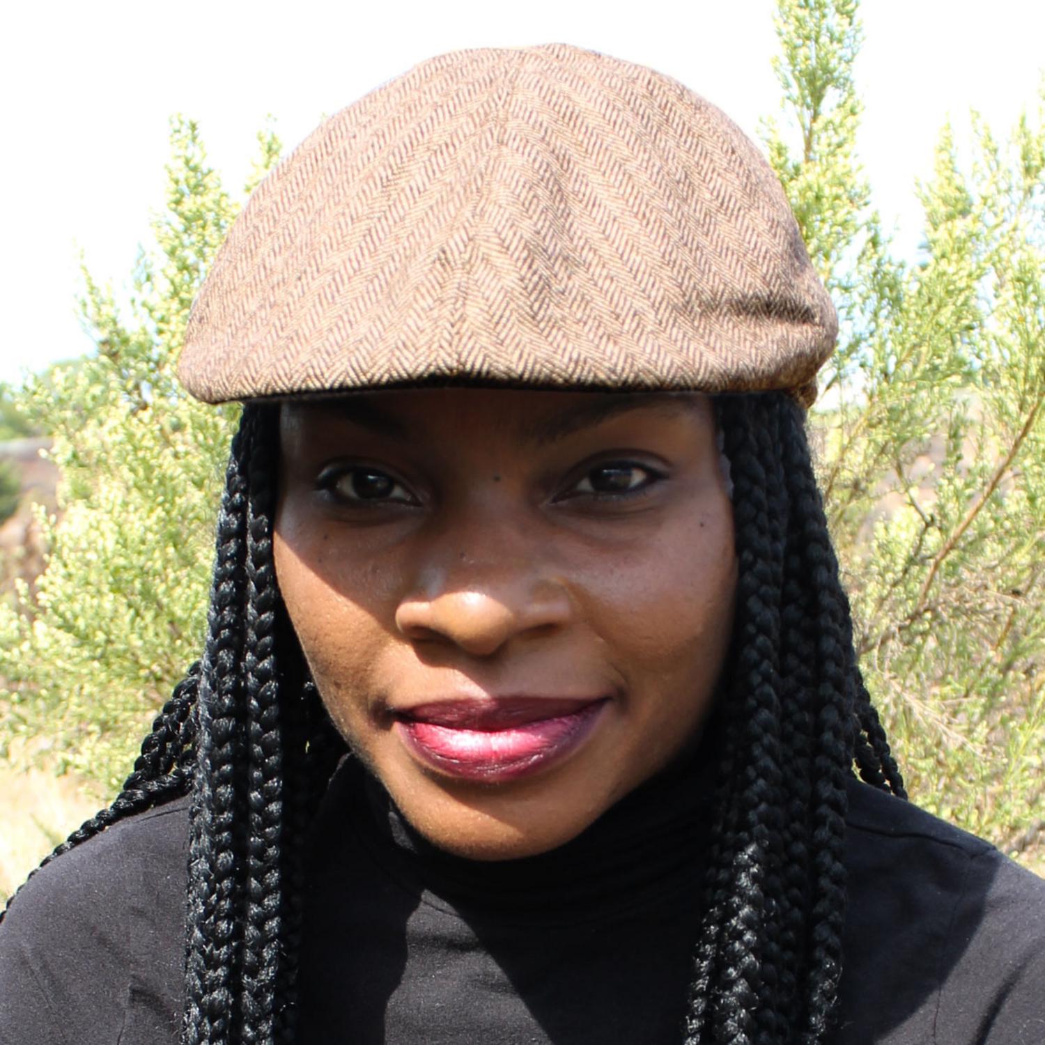 Jaxon Hats | Herringbone Wool Blend Duckbill Ivy Cap | 167552 | lsfone | BROWN