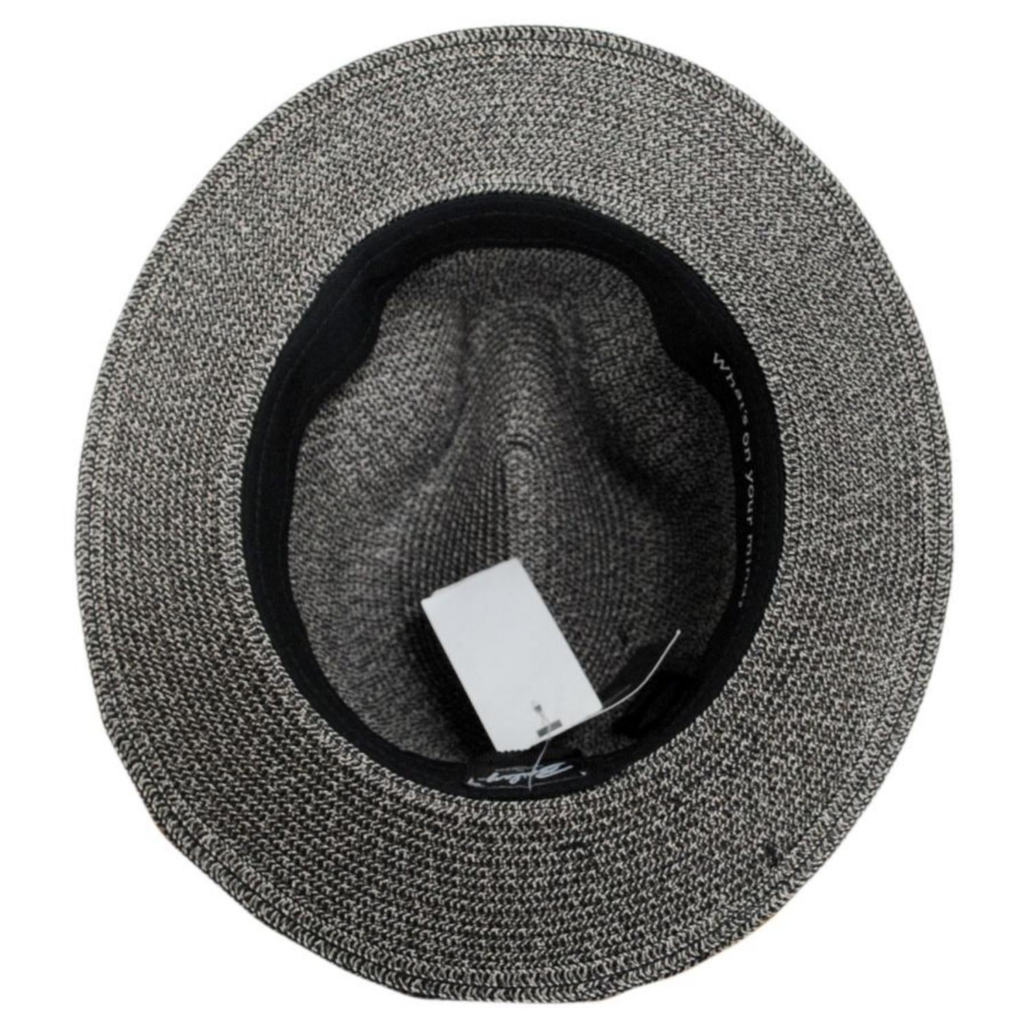 Bailey 1922 | Mullan Toyo Straw Blend Safari Fedora Hat | 127773 | under | BLACK