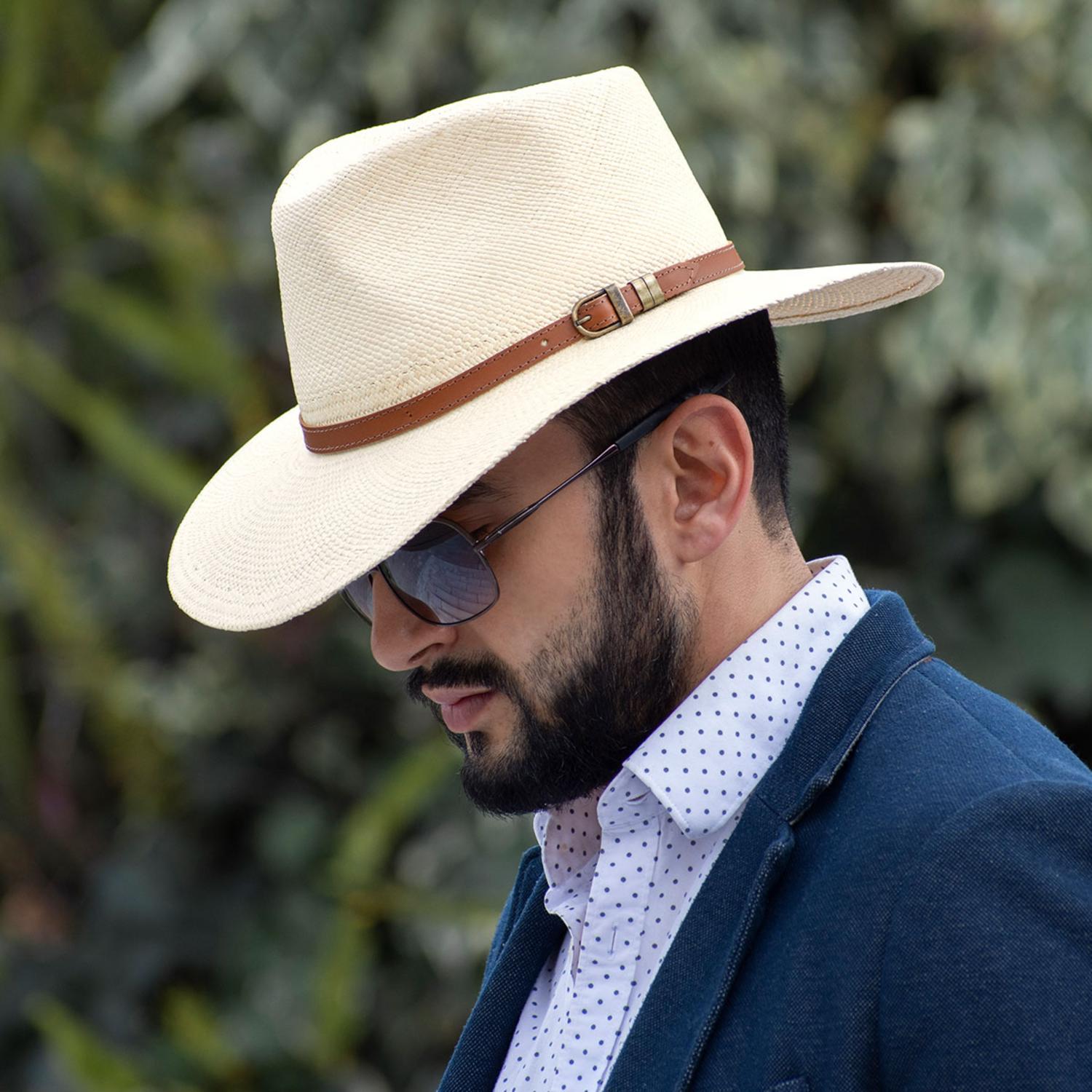 Bigalli | Australian Excursion Panama Straw Fedora Hat | 129213 | lsmone | NATURAL