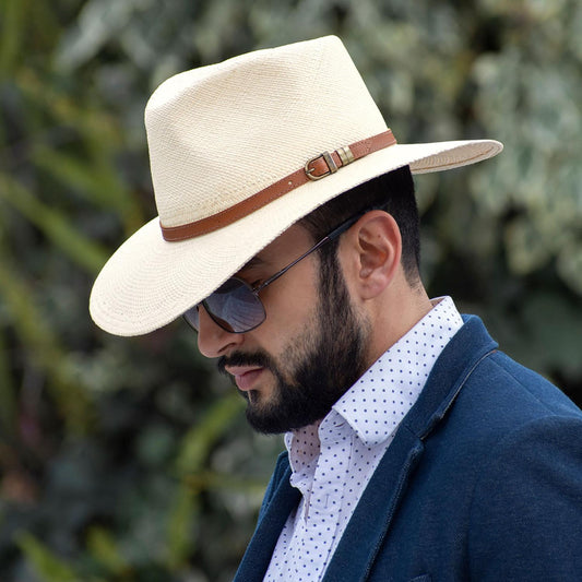 Bigalli | Australian Excursion Panama Straw Fedora Hat | 129213 | lsmone | NATURAL