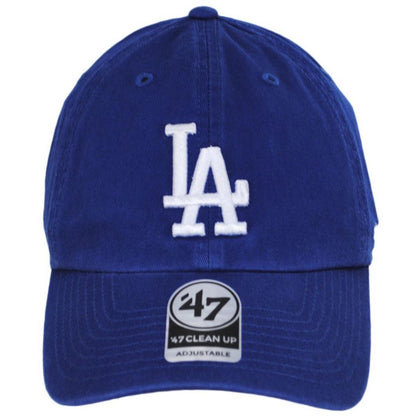 47 Brand | Los Angeles Dodgers MLB Clean Up Strapback Baseball Cap Dad Hat | 203042 | front | ROYAL