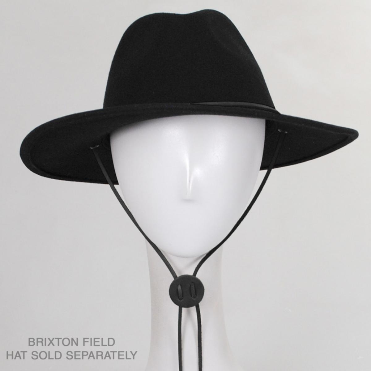 SunBody Hats | Leather Stampede String Chin Strap | 602615 | front | BLACK