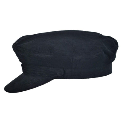 Jaxon Hats | Wholesale Corduroy Fiddler's Cap B2B Pre-Pack | B2B181016 | profile | BLACK
