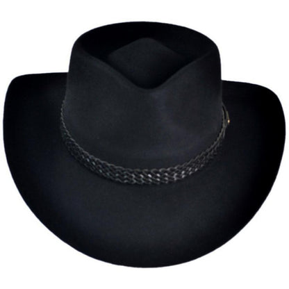 Akubra | Snowy River Fur Felt Australian Western Hat | 131700 | front | BLACK