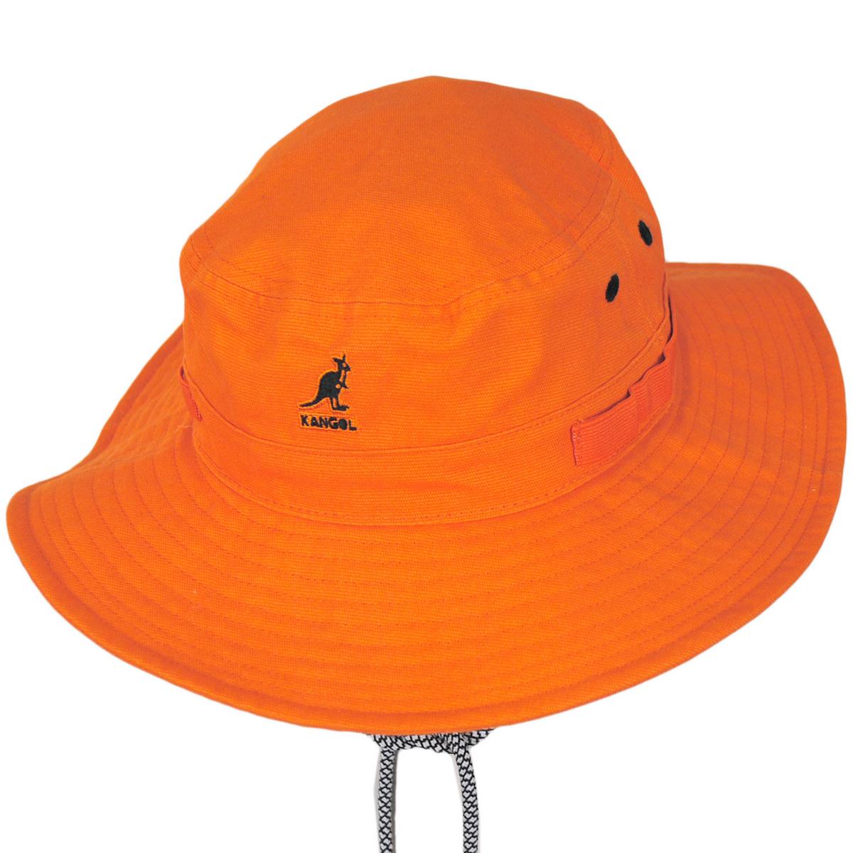 Kangol | Jungle Utility Cords Cotton Bucket Hat | 185779 | lead | ELECTRIC KUMQUAT