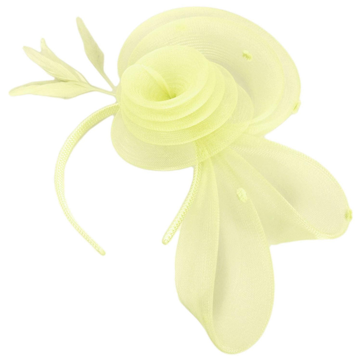 Kathy Jeanne | Pluma Horsehair Mesh Fascinator Hat | 122438 | lead | PALE YELLOW