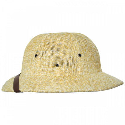 Village Hat Shop | Toyo Straw Pith Helmet | 128800 | profile | TAN/WHITE