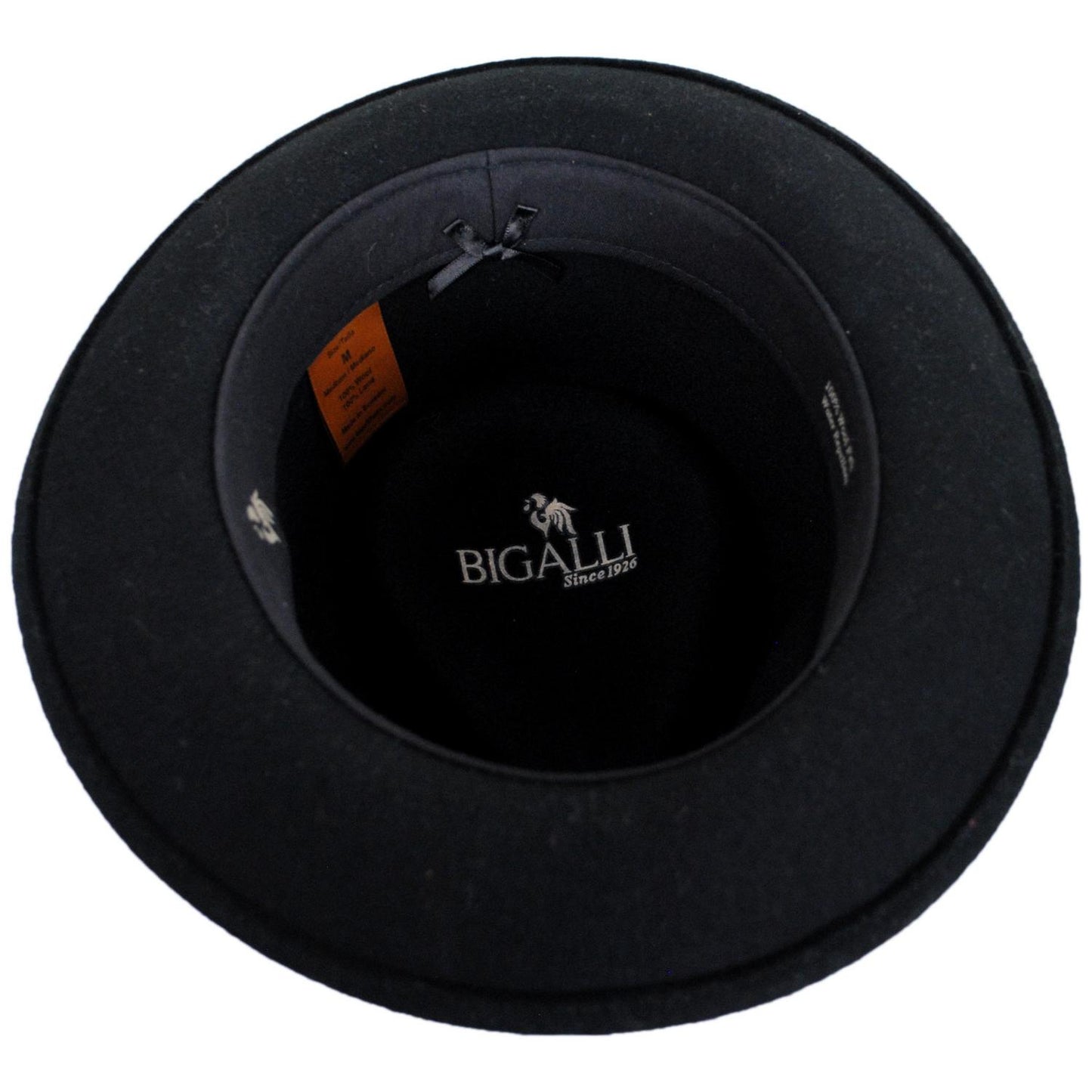 Bigalli | Quick Step Wool Felt Fedora Hat | 131439 | under | BLACK