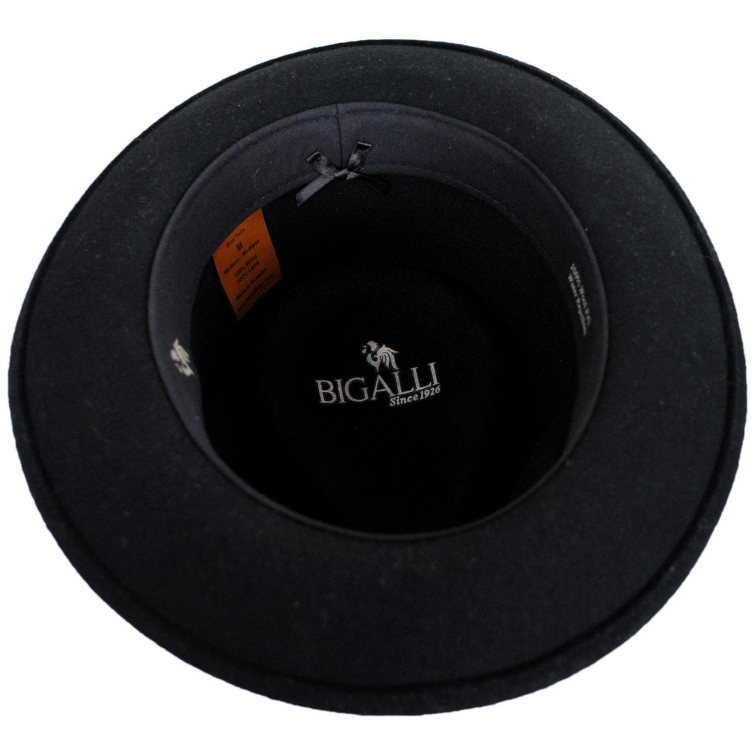 Bigalli | Quick Step Wool Felt Fedora Hat | 131439 | under | BLACK