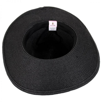 sur la tete | Brighton Toyo Straw Sun Hat | 104203 | under | BLACK