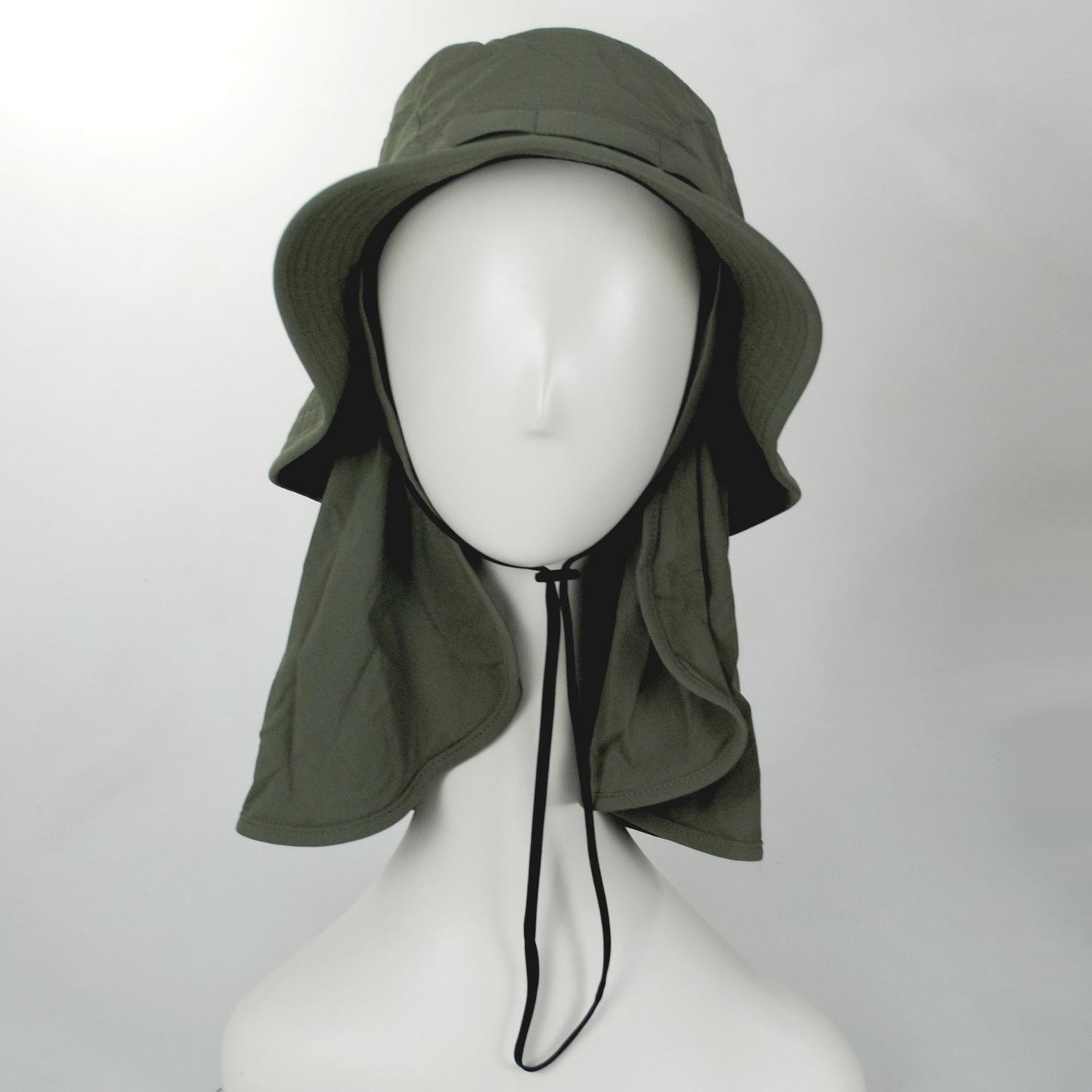 Tilley Endurables | Ultralight Packable Suncape Bucket Hat | 400856 | front | OLIVE