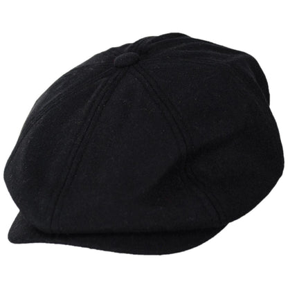 BRIXTON HATS | Brood Melton Wool Newsboy Cap | 161575 | lead | BLACK/MOSS