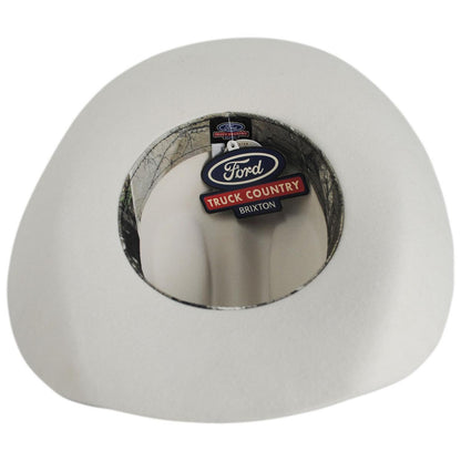 BRIXTON HATS | Ford Truck Country Wool Felt Cowboy Hat | 135673 | under | WIMBLETON WHITE/CAMO