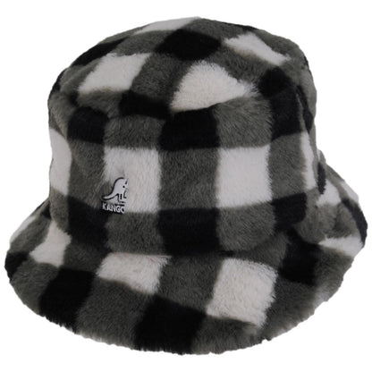 Kangol | Check Faux Fur Bucket Hat | 185810 | lead | BLACK CHECK